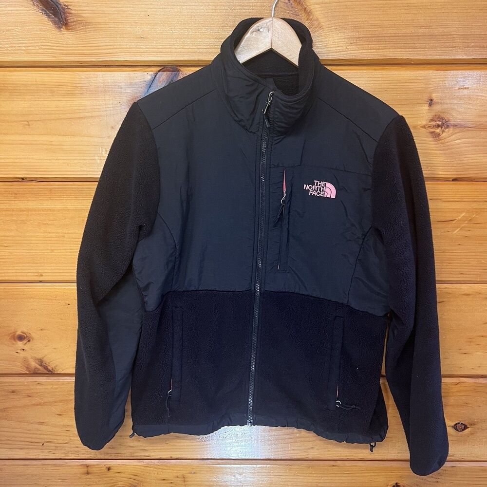 The North Face Jacket Women Medium Black Denali Fleece Full Zip Hiking Outdoor